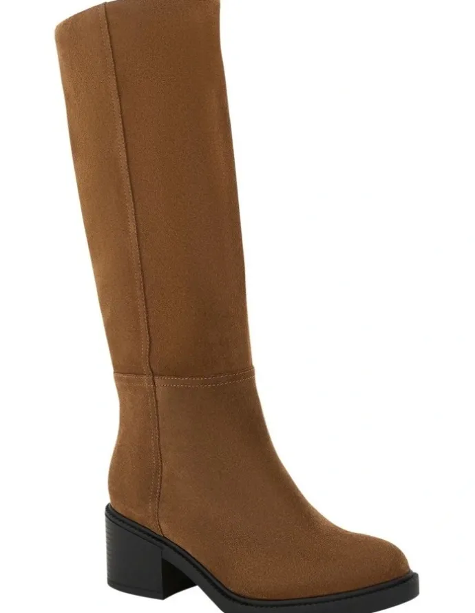 Sandler Paisley Knee Boots in Tobacco Suede