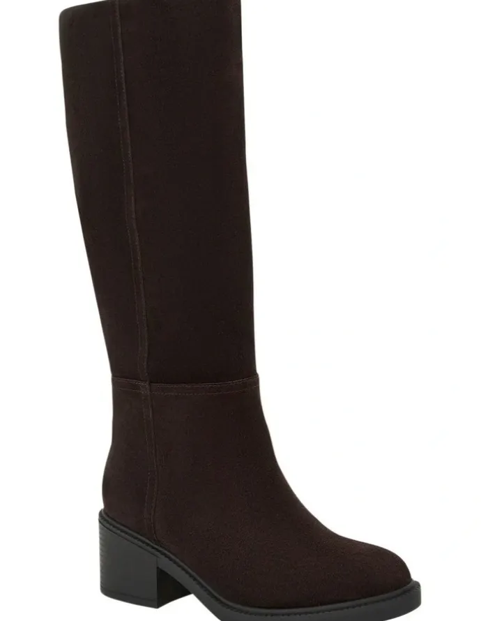 Sandler Paisley Knee Boots in Chocolate Suede