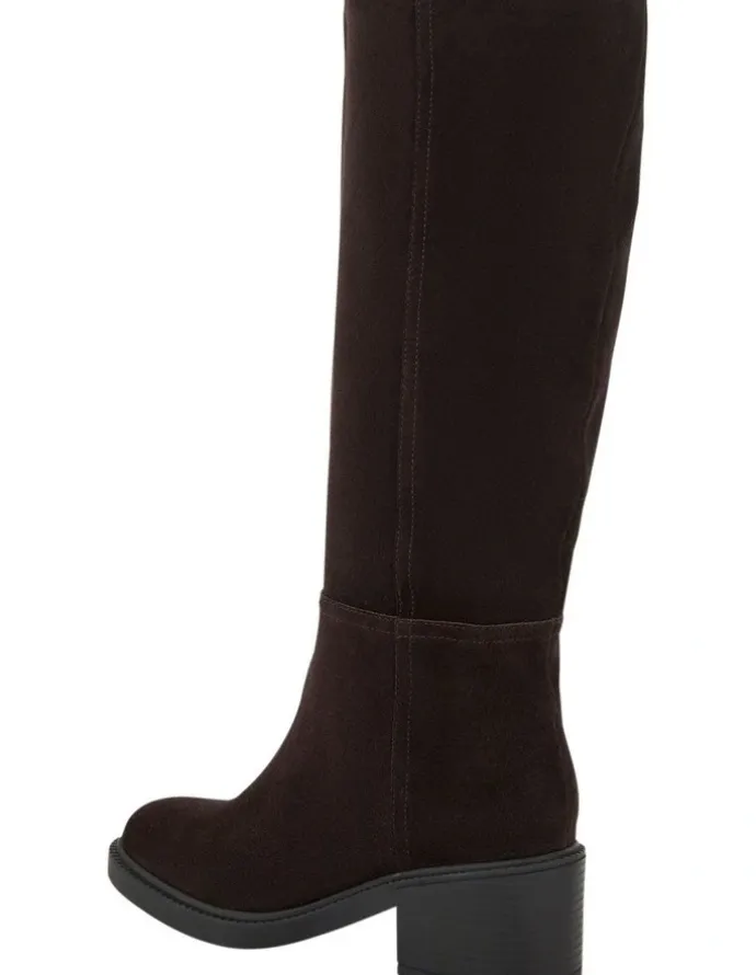 Sandler Paisley Knee Boots in Chocolate Suede