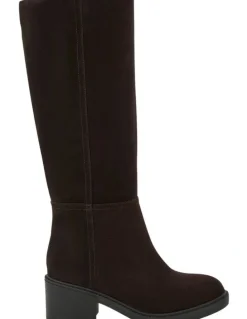 Sandler Paisley Knee Boots in Chocolate Suede