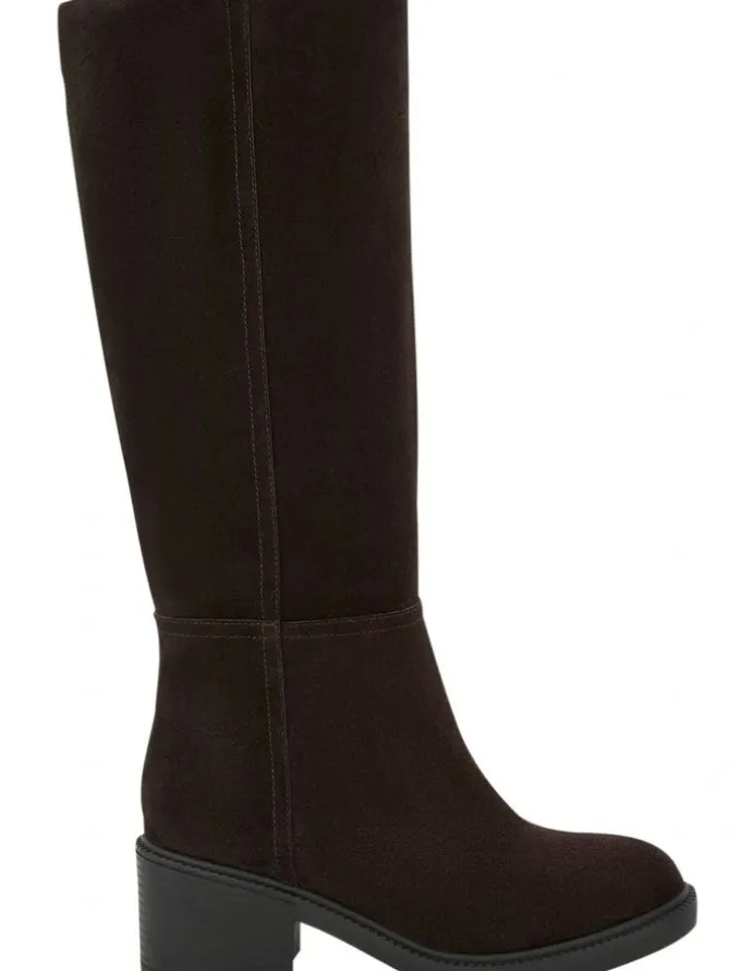 Sandler Paisley Knee Boots in Chocolate Suede