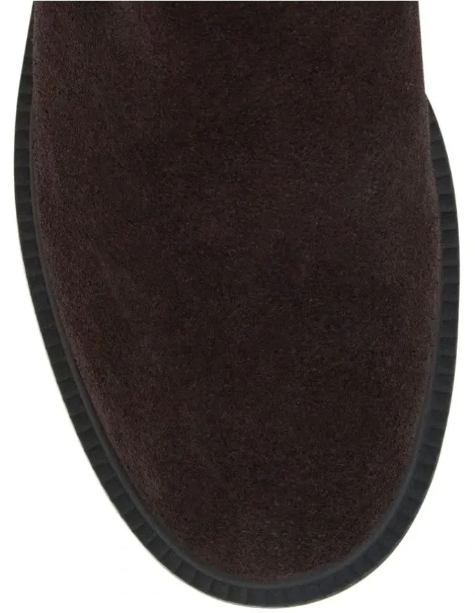 Sandler Paisley Knee Boots in Chocolate Suede