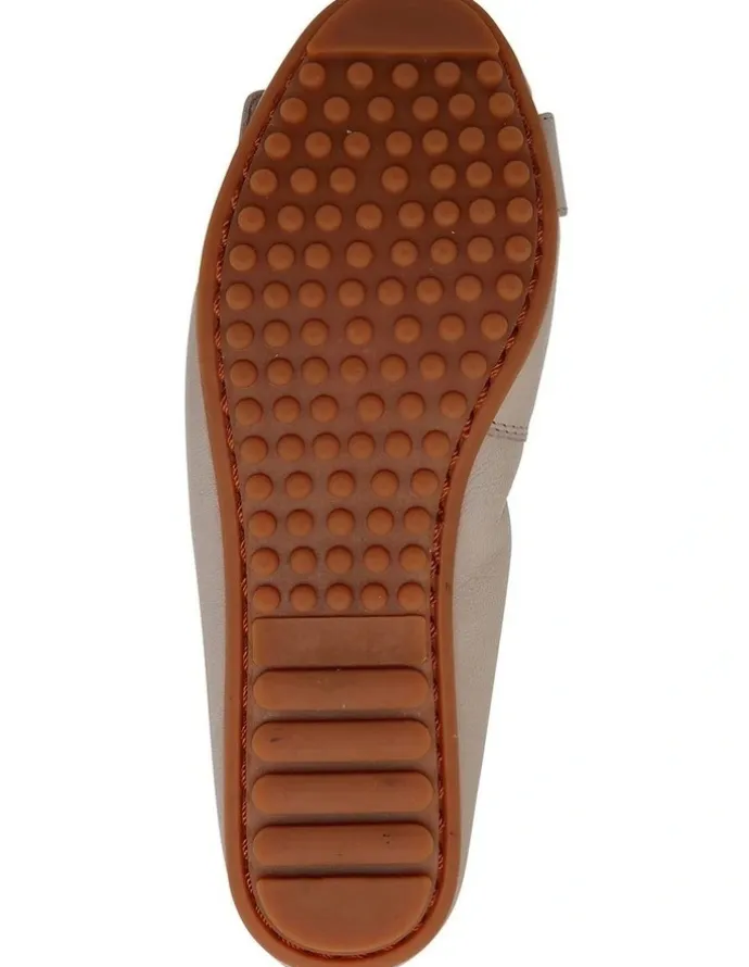 Sandler Pentagon Flat Shoes in Taupe Leather