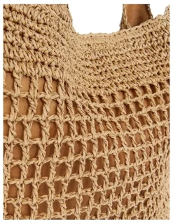 Sandler Prague Shoulder Bag in Natural Raffia