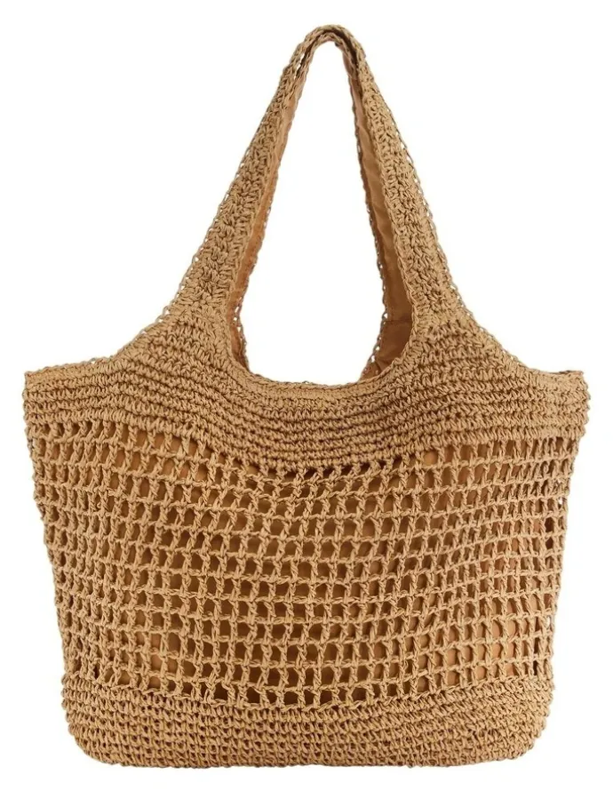 Sandler Prague Shoulder Bag in Natural Raffia