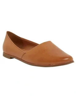 Sandler Rachael Flat Shoes in Tan Leather