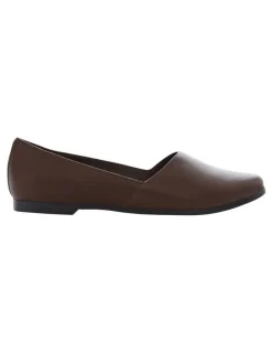 Sandler Rachael Flat Shoes in Chocolate Leather