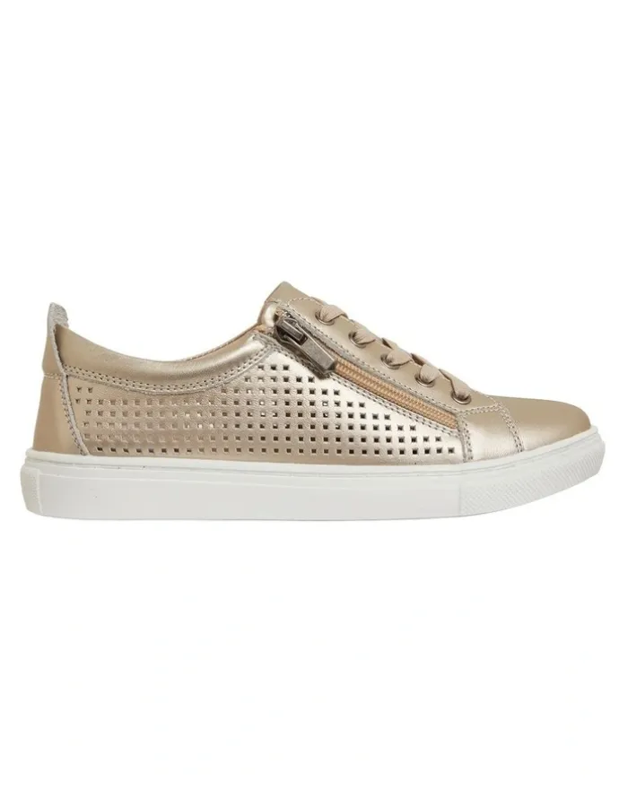 Sandler Rio Sneakers in Soft Gold Leather