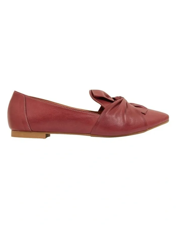 Sandler Rosco Flat Shoes In Red Leather