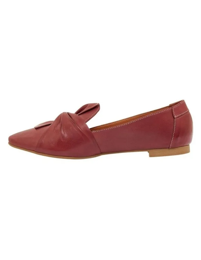 Sandler Rosco Flat Shoes In Red Leather