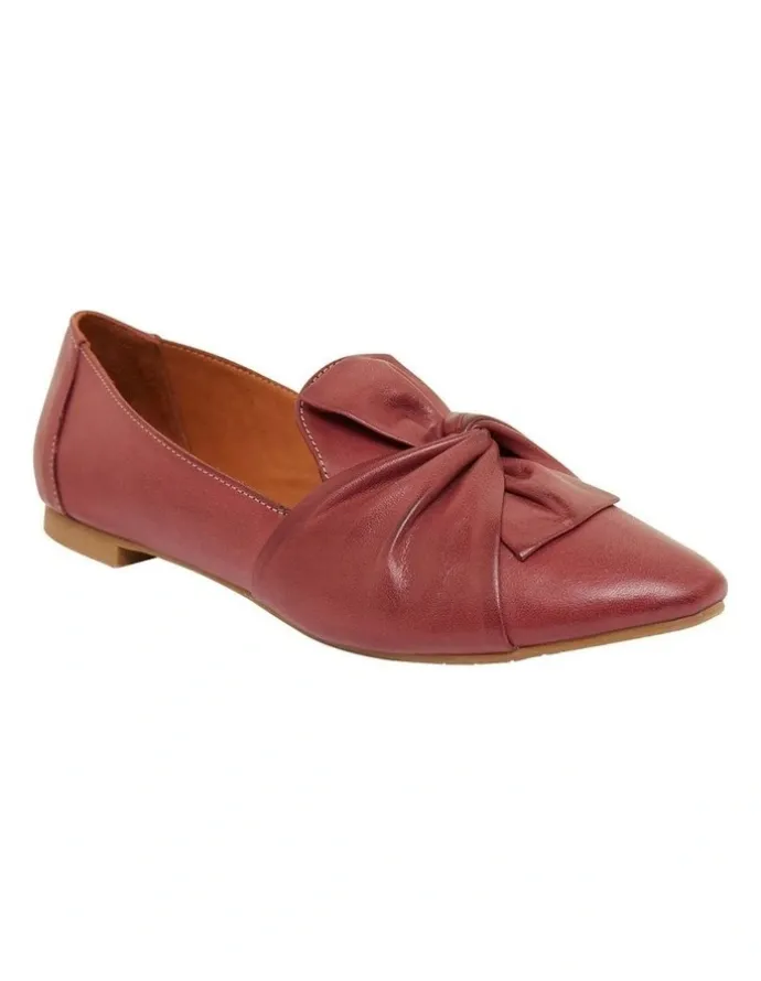 Sandler Rosco Flat Shoes In Red Leather