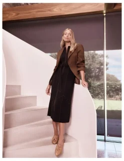 Sandler Rosco Leather Flat Shoes in Tan