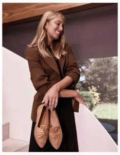 Sandler Rosco Leather Flat Shoes in Tan