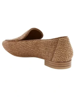 Sandler Saxon Flat Shoes in Caramel Raffia