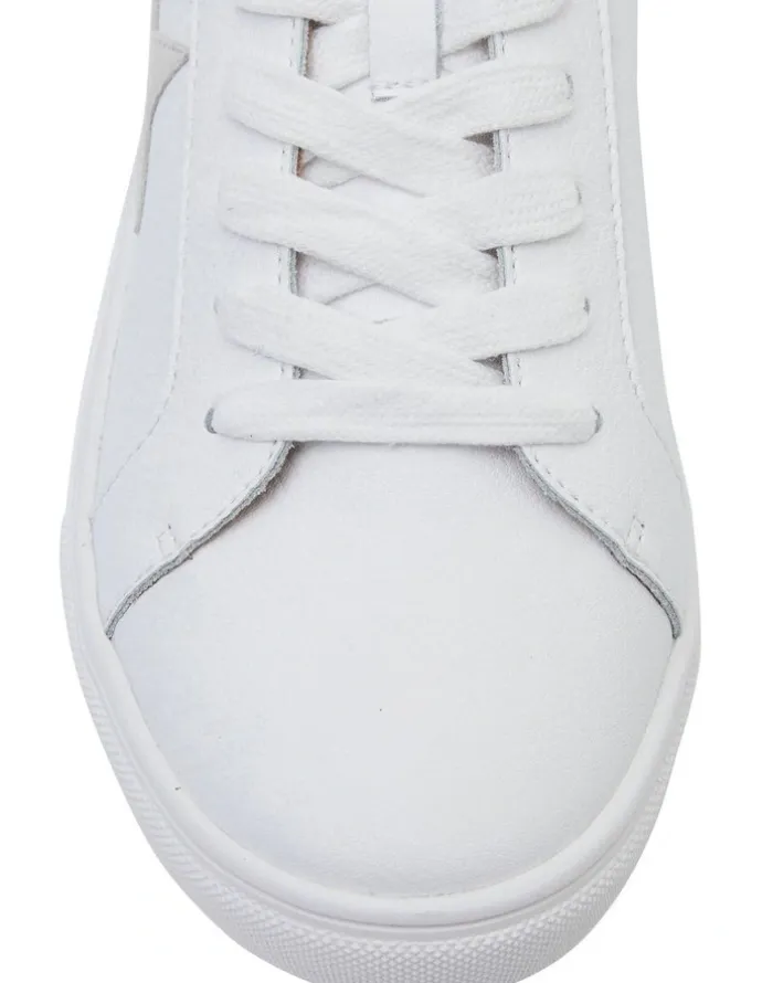 Sandler Stark Sneakers in White /Taupe Leather