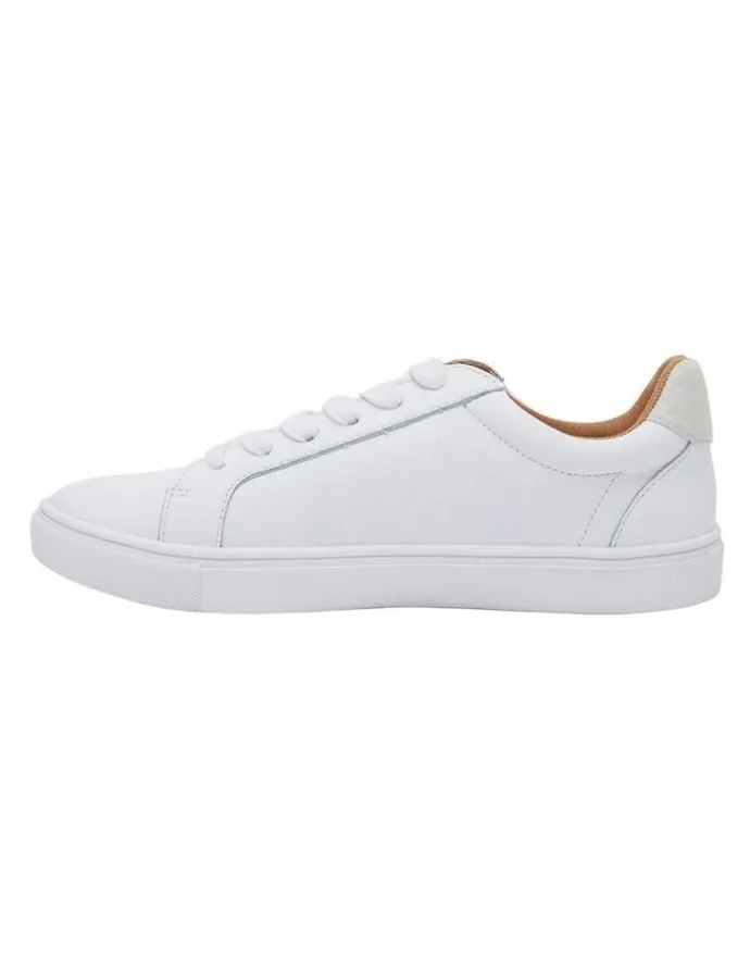 Sandler Stark Sneakers in White /Taupe Leather