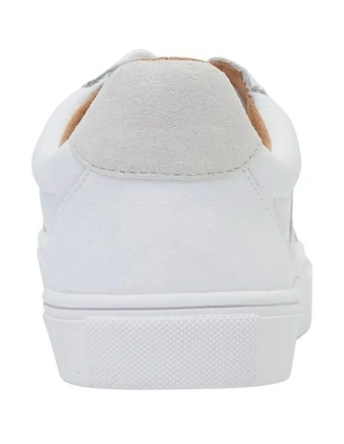 Sandler Stark Sneakers in White /Taupe Leather