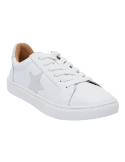 Sandler Stark Sneakers in White /Taupe Leather