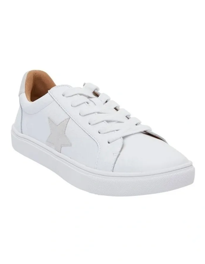 Sandler Stark Sneakers in White /Taupe Leather
