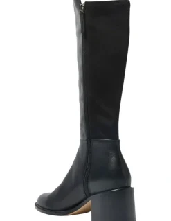 Sandler Tally Knee Boots in Black Leather