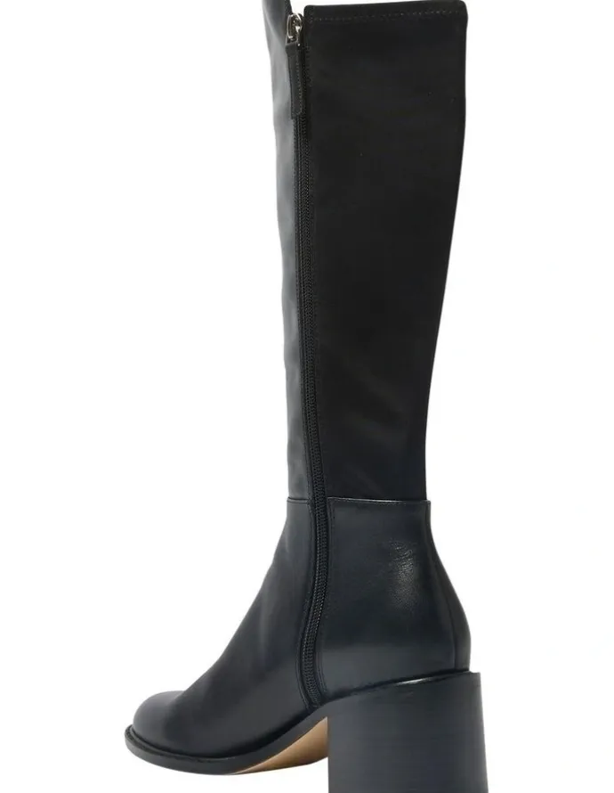 Sandler Tally Knee Boots in Black Leather