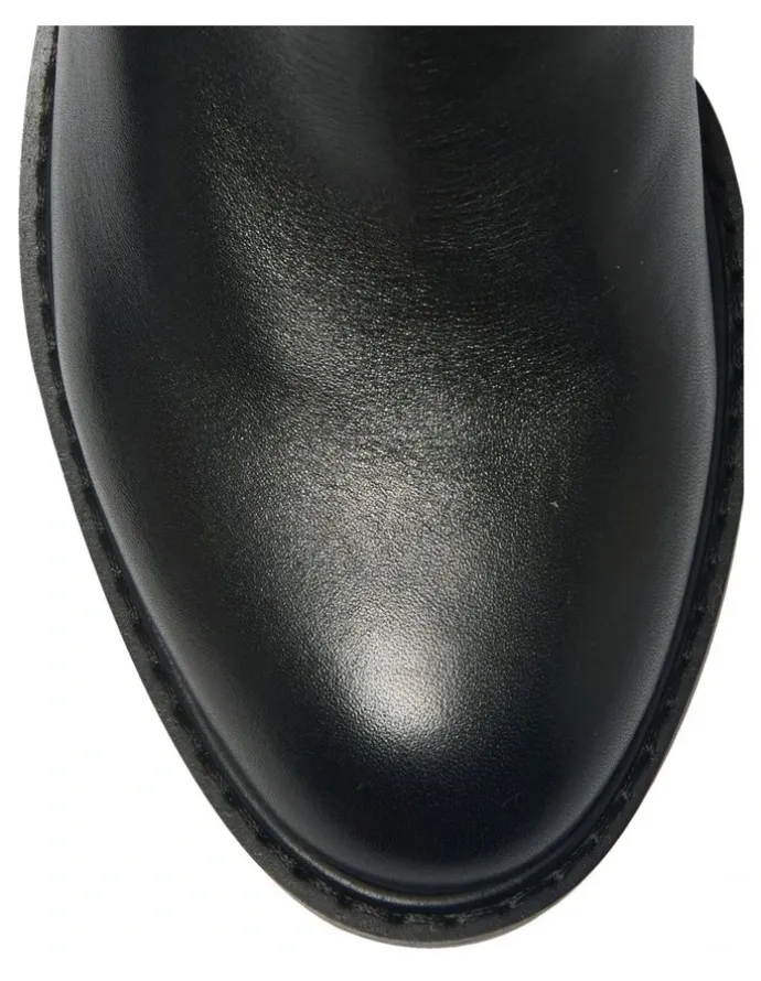 Sandler Tally Knee Boots in Black Leather