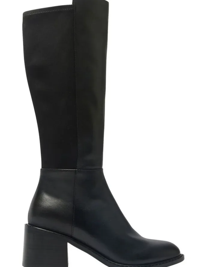 Sandler Tally Knee Boots in Black Leather