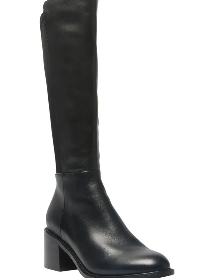 Sandler Tally Knee Boots in Black Leather