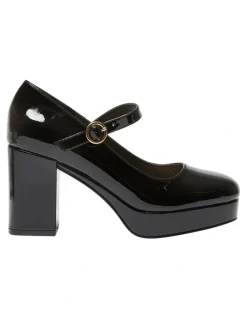 Sandler Tate Heeled Shoes in Black Patent