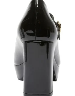 Sandler Tate Heeled Shoes in Black Patent