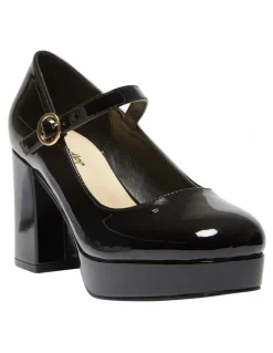 Sandler Tate Heeled Shoes in Black Patent