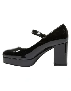 Sandler Tate Heeled Shoes in Black Patent