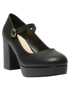 Sandler Tate Heeled Shoes in Black Smooth