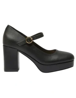 Sandler Tate Heeled Shoes in Black Smooth