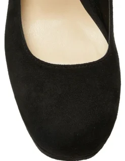 Sandler Tate Heeled Shoes in Black Micro Suede