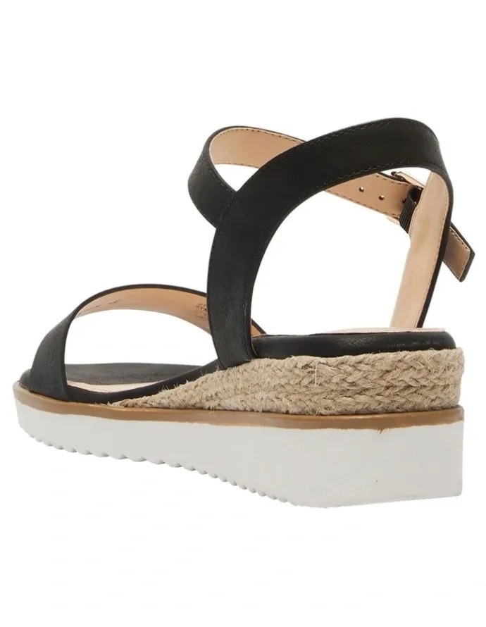 Sandler Verona Sandals in Black Smooth