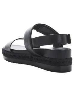 Sandler Warner Sandals in Black on Black