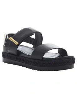 Sandler Warner Sandals in Black on Black
