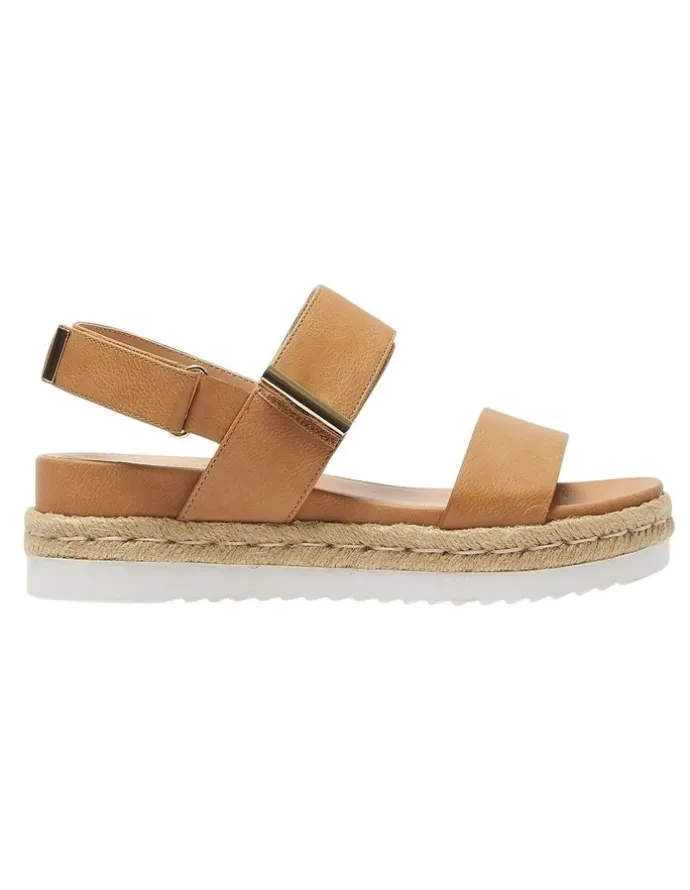 Sandler Warner Sandals in Camel Smooth