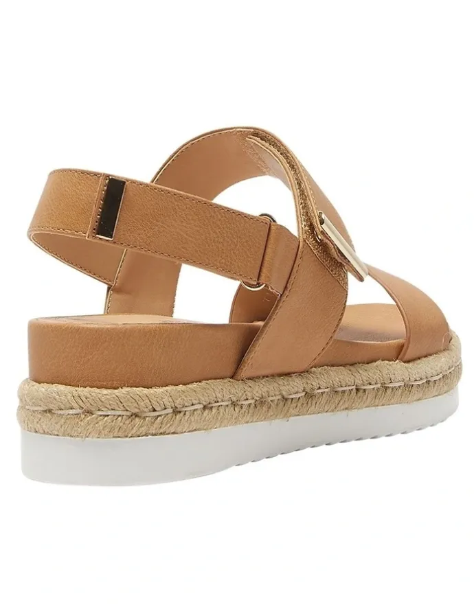 Sandler Warner Sandals in Camel Smooth