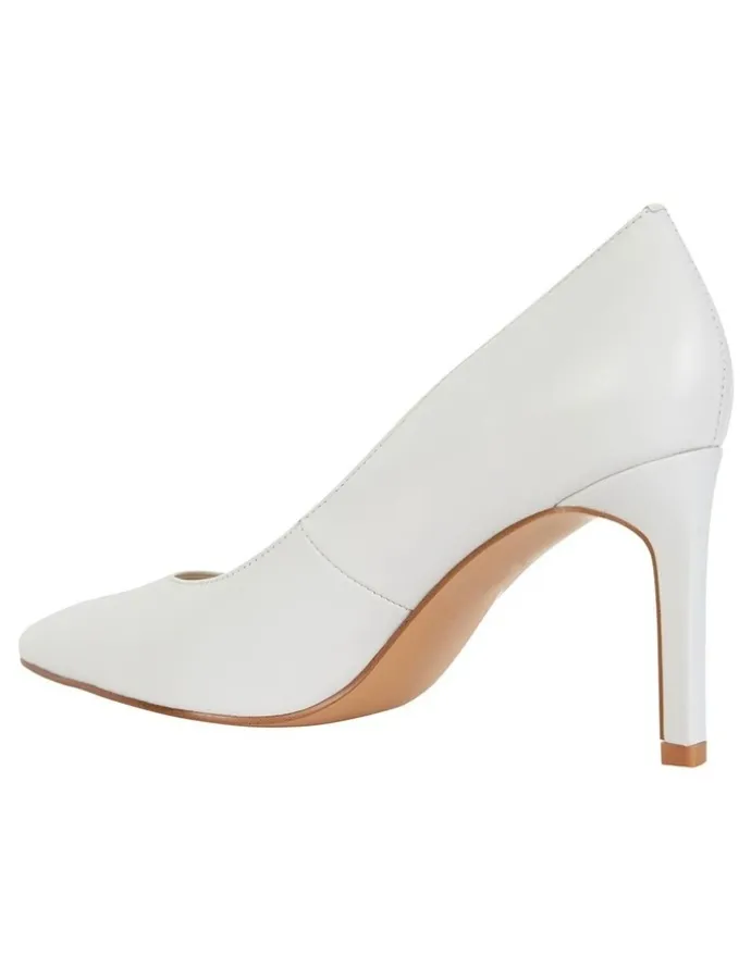 Sandler Octavia Heeled Shoes in White Leather