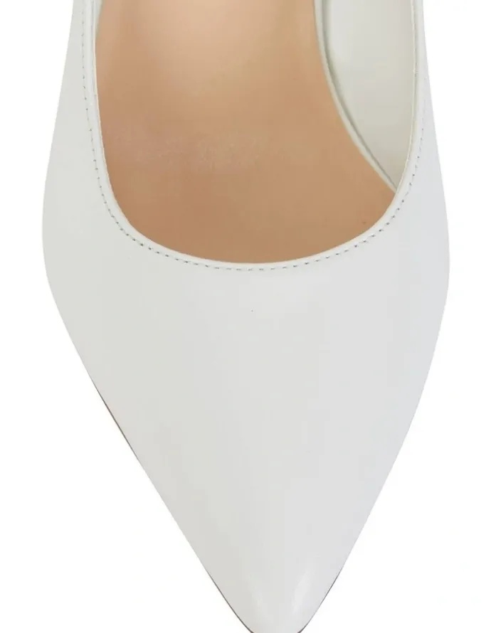 Sandler Octavia Heeled Shoes in White Leather