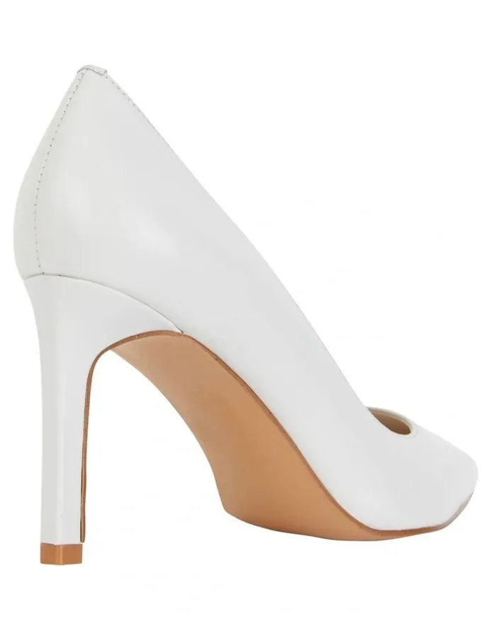 Sandler Octavia Heeled Shoes in White Leather