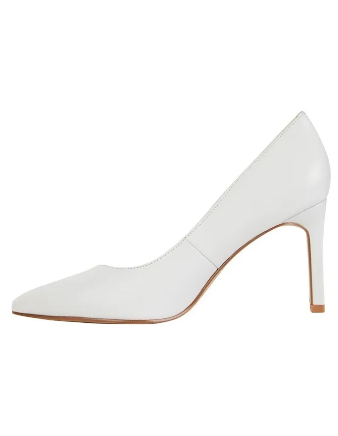 Sandler Octavia Heeled Shoes in White Leather