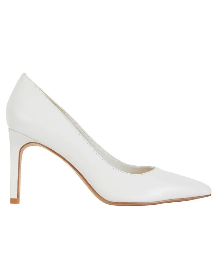 Sandler Octavia Heeled Shoes in White Leather