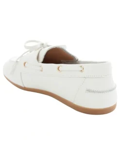 Sandler Ohio Flat Shoes in White Leather