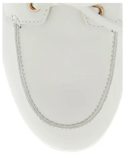 Sandler Ohio Flat Shoes in White Leather