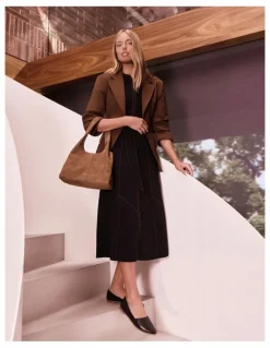 Sandler Rachael Leather Flat Shoes in Black