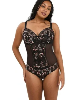 Sans Complexe Arum Cabaret Underwired Lace Bodysuit in Black