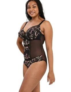 Sans Complexe Arum Cabaret Underwired Lace Bodysuit in Black
